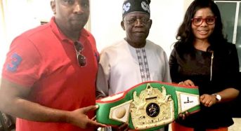 ‘How I Will Knock Down Holyfield,’ By Tinubu as He Receives Rumbles Belt